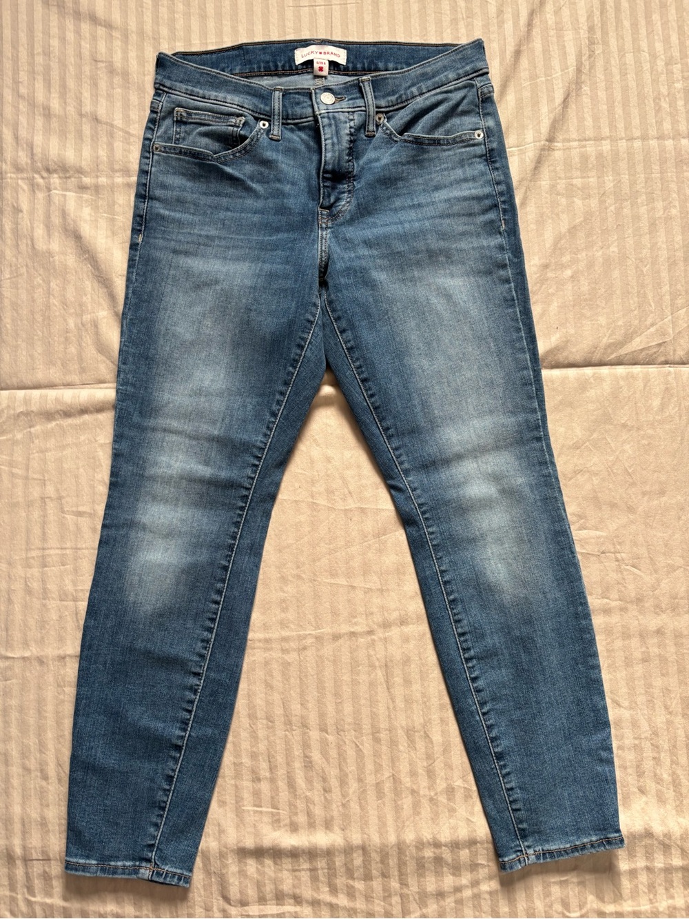 Lucky Brand Jeans Ava Mid Rise Skinny Womens 6/28 A Faded Stretch Denim Y2K